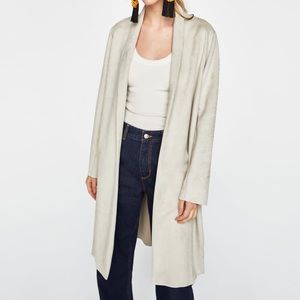 Zara suede coat/cardigan